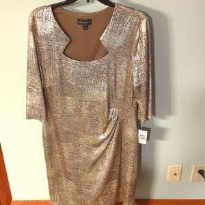 Women's chrome sheer cocktail dress
